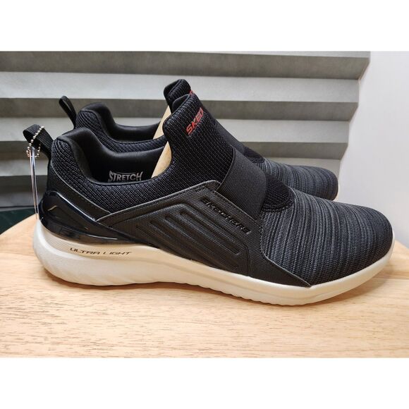 Skechers Bounder 2.0 Balmore no-tie shoes | Men’s Size 14 Black White - Picture 7 of 14